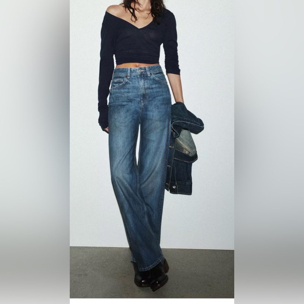 Zara TRF High Waist Full Length Jeans size 4